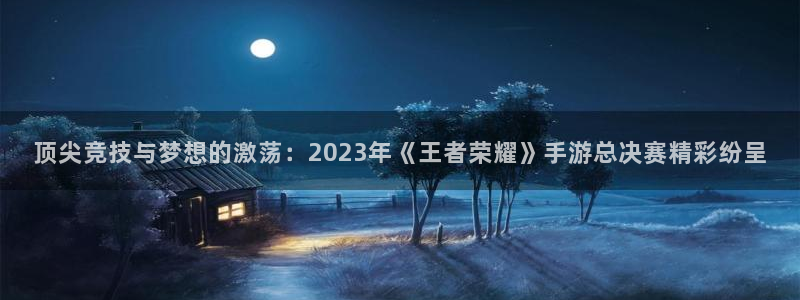 沐春长征娱乐：顶尖竞技与梦想的激荡：2023年《王者荣耀》手
