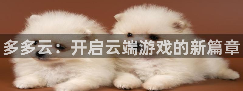 长征娱乐2登录：多多云：开启云端游戏的新篇章